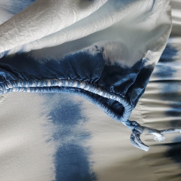 Simply Southern Blue Tie Dye and White Dress Long Sleeve Med⁹ - Picture 3 of 7